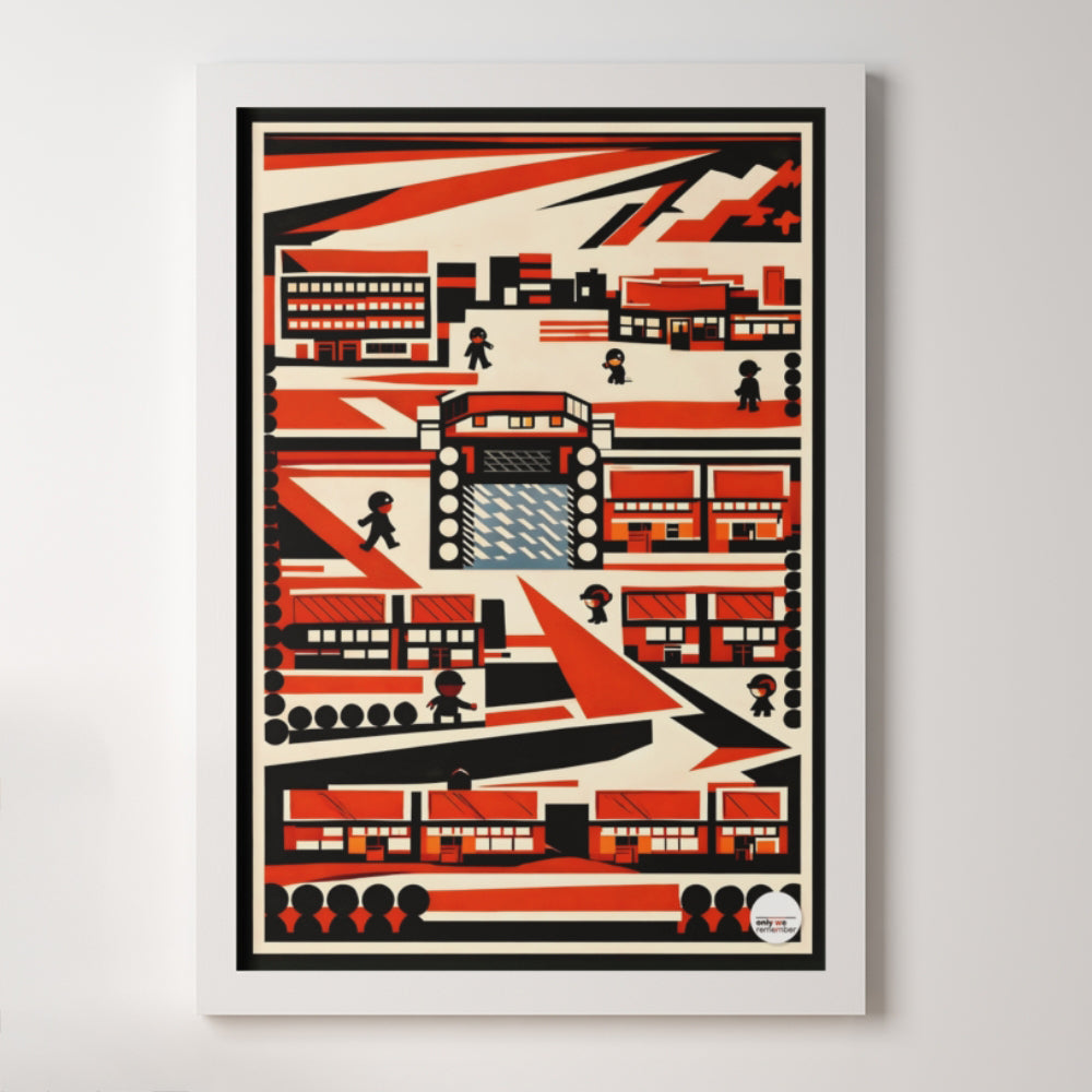 Neon Above, Shadows Below - Poster Print