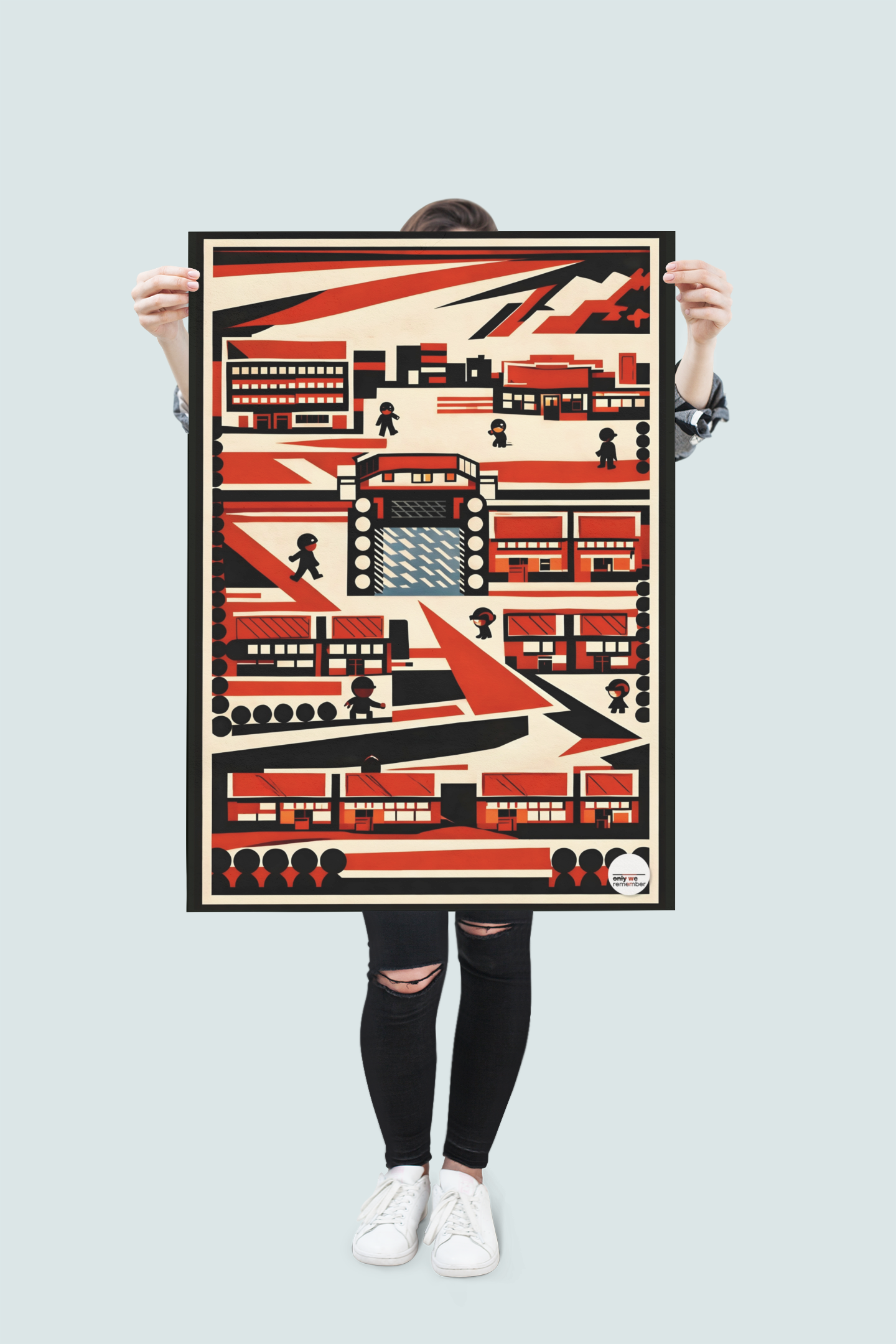 Neon Above, Shadows Below - Poster Print