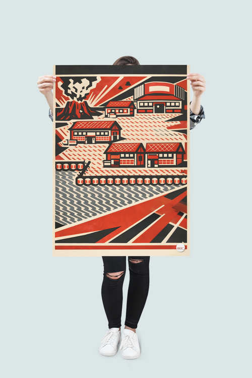 At the Edge of the World - Poster Print